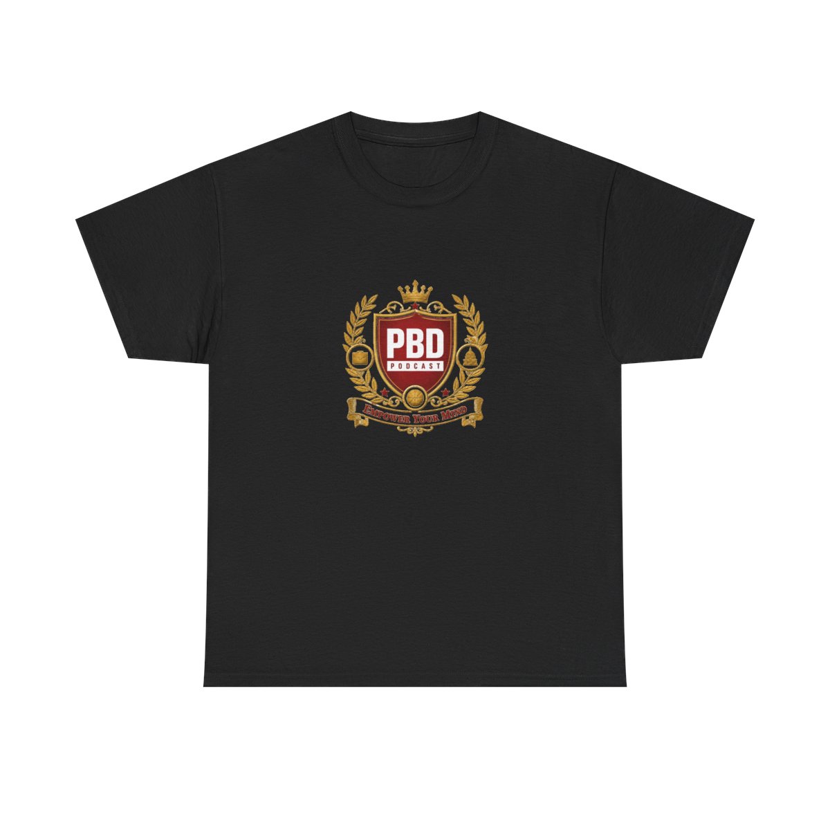 PBD Podcast " in sans-serif uppercase, followed by smaller " Unisex Tee